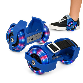 WROTKI ROLKI NA BUTY ŚWIECĄCE LED KÓŁKA NAKŁADKI DO BUTÓW DLA DZIECI 2szt