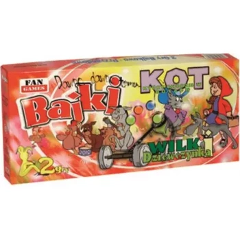 GRA PLANSZOWA 2w1 BAJKI KOT W BUTACH WILK I DZIEWCZYNKA 