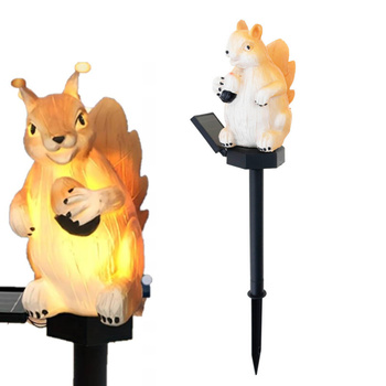 LAMPA SOLARNA FIGURKA WIEWIÓRKA LED SOLAR WBIJANA LAMPKA OGRODOWA Z CZUJNIKIEM