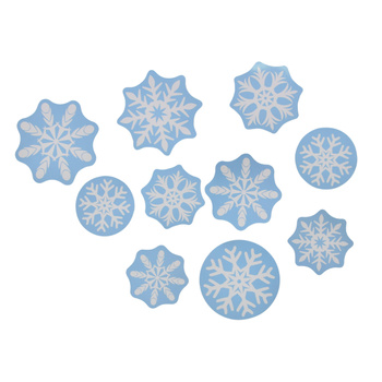 NAKLEJKI MAGNETYCZNE ŚNIEŻYNKI PŁATKI ŚNIEGU ZESTAW MAGNESÓW 10szt