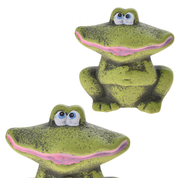 ŻABA FIGURKI OGRODOWE ŻABY ŻABKA ŻABKI NA TARAS DEKORACJE OZDOBY DO OGRODU 14cm