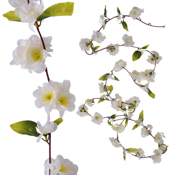 GIRLANDA BLUSZCZ WIŚNIA KWIATY ZWIS PNĄCZE STROIK KWIATOWY DEKORACJA 220cm