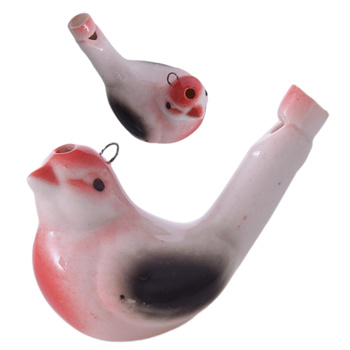 GWIZDEK PTASZEK LOGOPEDYCZNY WODNY CERAMICZNY + SZNUREK