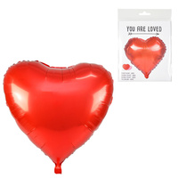 BALON FOLIOWY SERCE CZERWONY SERDUSZKO NA HEL WALENTYNKI ZARĘCZYNY ŚLUB 45cm