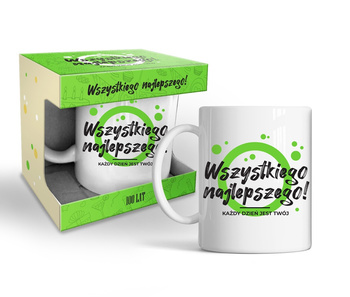 KUBEK URODZINOWY PREZENT NA URODZINY "Wszystkiego najlepszego"