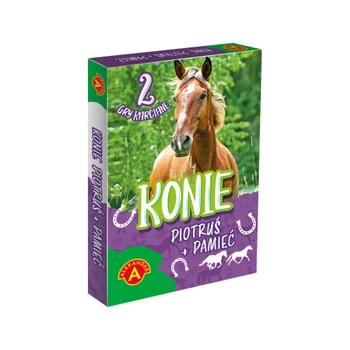 KARTY PIOTRUŚ KONIE 2w1 GRY KARCIANE ALEKSANDER