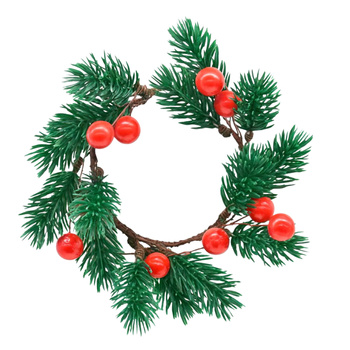 Stroik świąteczny wianek wieniec iglasty świerkowy dekoracja na stół świeczkę