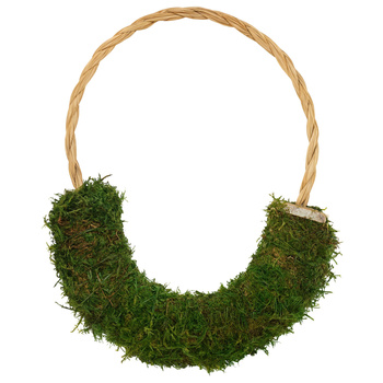 Półwieniec dekoracyjny z mchu wianek rustykalna baza z mchu ozdoba DIY