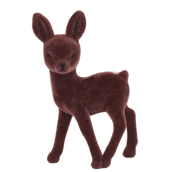 Figurka welurowa jelonek jeleń renifer brązowy do stroików dekoracja ozdoba