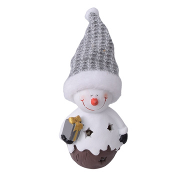 Figurka świąteczna bałwanek LED ozdoba bożonarodzeniowa 12cm