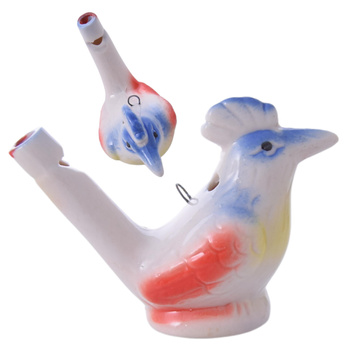 GWIZDEK PTASZEK LOGOPEDYCZNY WODNY CERAMICZNY + SZNUREK