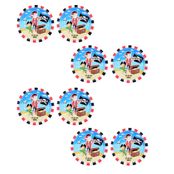 TALERZYKI URODZINOWE PAPIEROWE Piraci PARTY 18 CM 8 SZT