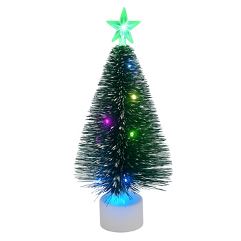 Świecąca choinka LED RGB dekoracja świąteczna na biurko do stroików stroik 