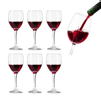 KIELISZKI DO WINA CZERWONEGO 395 ml KOMPLET KIELISZKÓW ZESTAW 6 szt 