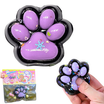 KOCIA ŁAPKA GNIOTEK ZABAWKA EDUKACYJNA Gniotki ANTYSTRESOWA KOTEK Squishy