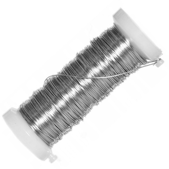 Drucik FLORYSTYCZNY SREBRNY DEKORACYJNY drut 0,4mm 30m
