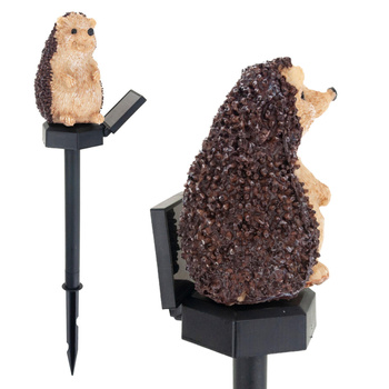 LAMPA SOLARNA FIGURKA JEŻ JEŻYK LED SOLAR WBIJANA LAMPKA OGRODOWA Z CZUJNIKIEM