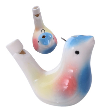 GWIZDEK PTASZEK LOGOPEDYCZNY WODNY CERAMICZNY + SZNUREK