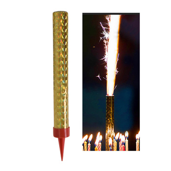 Fontanna tortowa kolorowy płomień urodzinowa raca na tort 18 cm