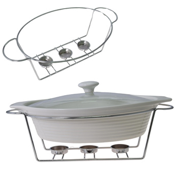 NACZYNIE z PODGRZEWACZEM ŻAROODPORNE OWALNE CERAMICZNE 2,2L