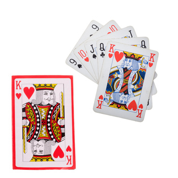 KARTY DO GRY W POKERA MAKAO BRYDŻ TALIA KART 54 POWLEKANA PLASTIK