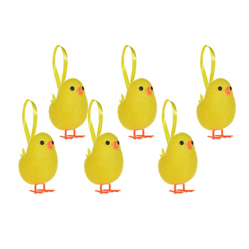 KURCZAK WIELKANOCNY DO STROIKÓW KURCZAKI WIELKANOCNE ZAWIESZKI 6SZT.