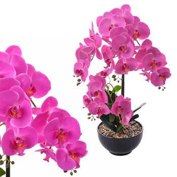 Storczyk sztuczny orchidea w doniczce Jak Żywy Premium Gumowy Pędy Mech