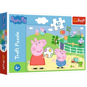 PUZZLE UKŁADANKA ŚWINKA PEPPA ZABAWY W GRONIE PRZYJACIÓŁ 60 el.