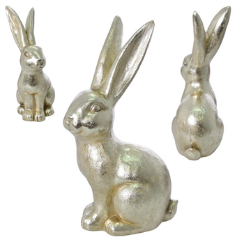 ZŁOTY ZAJĄC WIELKANOCNY FIGURKA 50cm DEKORACJA WIELKANOC GLAMOUR