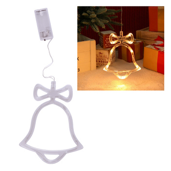 Dekoracja świąteczna LED dzwonek lampka świąteczna na szybę okno na baterie