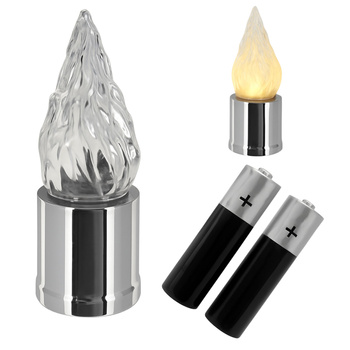 Wkład LED do zniczy na baterie efekt płomienia elektryczny znicz 15cm