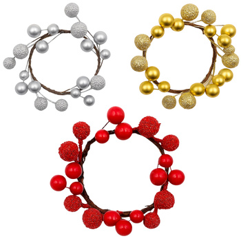 Wianek dekoracyjny świąteczny z kulek bombki wianki dekoracja ozdoba 12 cm
