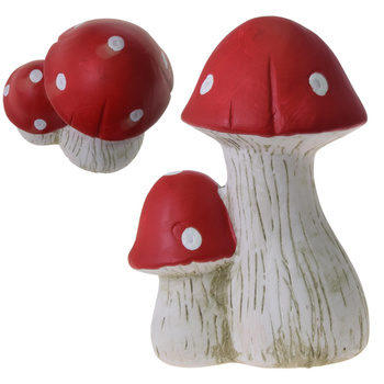 GRZYB MUCHOMOR GRZYBY FIGURKI OZDOBY DEKORACJE OGRODOWE DO OGRODU