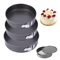 TORTOWNICA BLACHA OKRĄGŁA FORMA DO PIECZENIA CIAST OKRĄGŁE ZESTAW  3szt