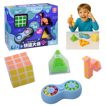 UKŁADANKA LOGICZNA GRA ZRĘCZNOŚCIOWA UKŁADANKI GRY LOGICZNE ZESTAW 4w1