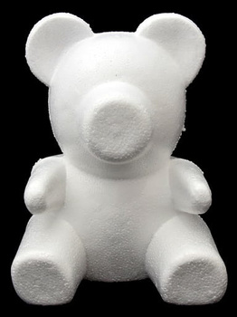 MIŚ STYROPIANOWY ROSE BEAR DO RÓŻ RĘKODZIEŁO 30 cm