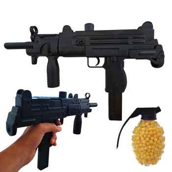 PISTOLET KARABIN MASZYNOWY NA KULKI PLASTIKOWE UZI CZARNY + 500 KULEK