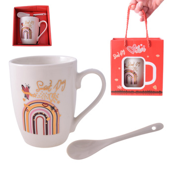 WALENTYNKI KUBEK WALENTYNKOWY PREZENT DLA ZAKOCHANYCH MISIE SERCA + PUDEŁKO